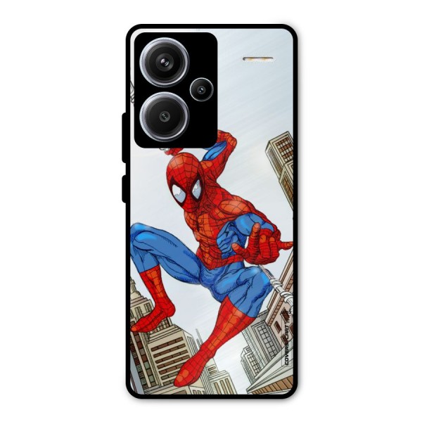 Comic Spider Man Metal Back Case for Redmi Note 13 Pro Plus
