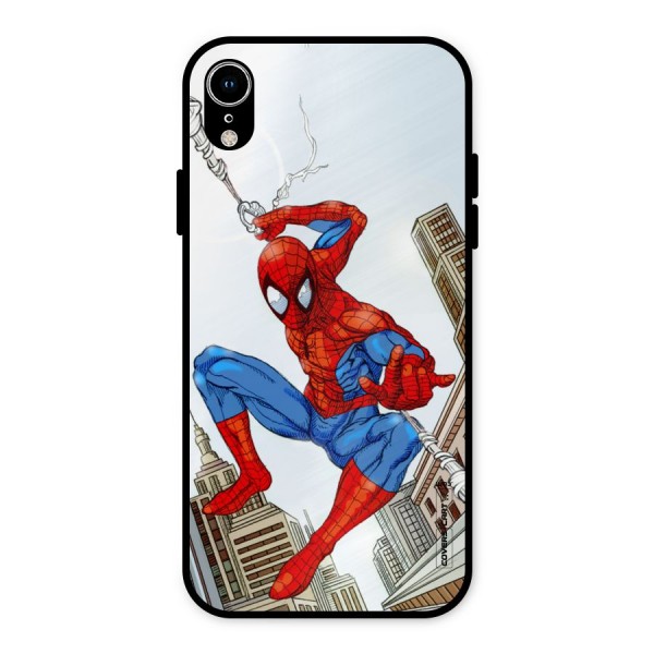Comic Spider Man Metal Back Case for iPhone XR