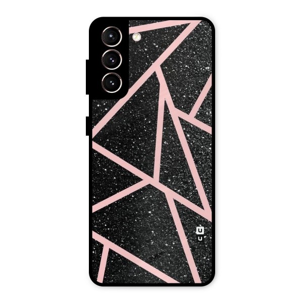 Concrete Black Pink Stripes Metal Back Case for Galaxy S21 5G