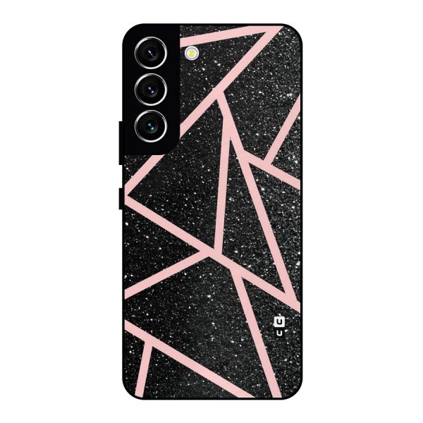 Concrete Black Pink Stripes Metal Back Case for Galaxy S22 5G