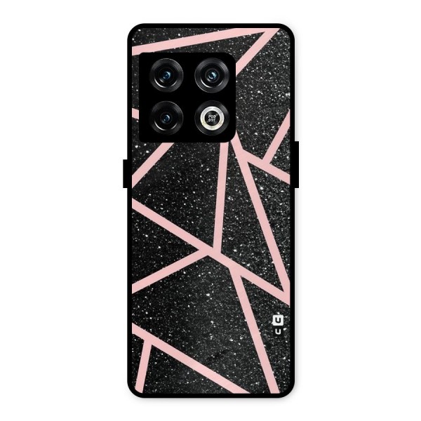 Concrete Black Pink Stripes Metal Back Case for OnePlus 10 Pro 5G