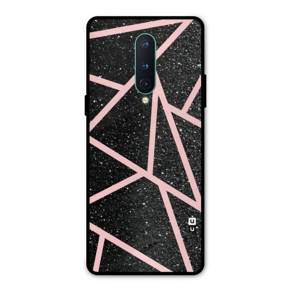 Concrete Black Pink Stripes Metal Back Case for OnePlus 8