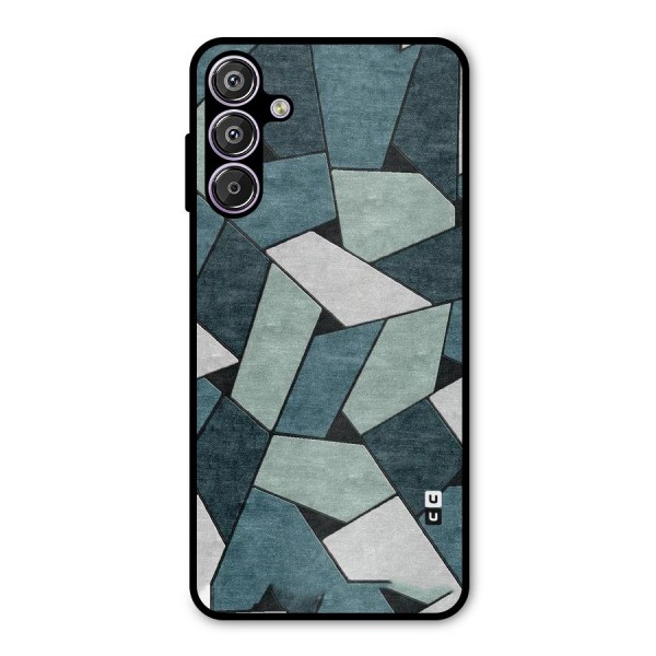 Concrete Green Abstract Metal Back Case for Galaxy F15