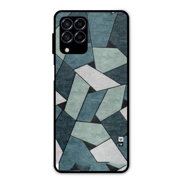Concrete Green Abstract Metal Back Case for Galaxy M53 5G
