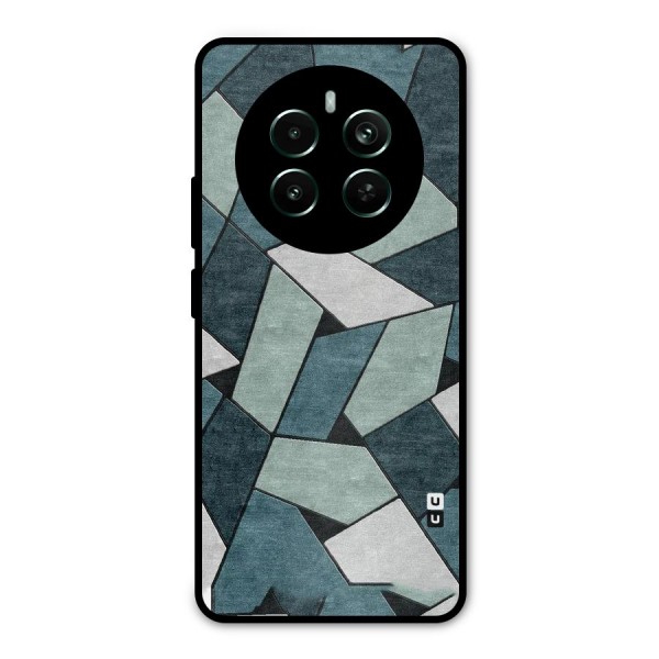 Concrete Green Abstract Metal Back Case for Realme 12 Plus