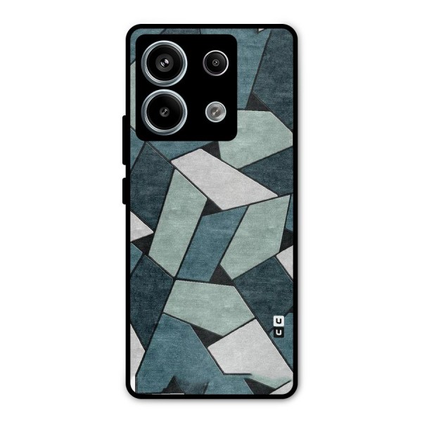 Concrete Green Abstract Metal Back Case for Redmi Note 13 Pro 5G