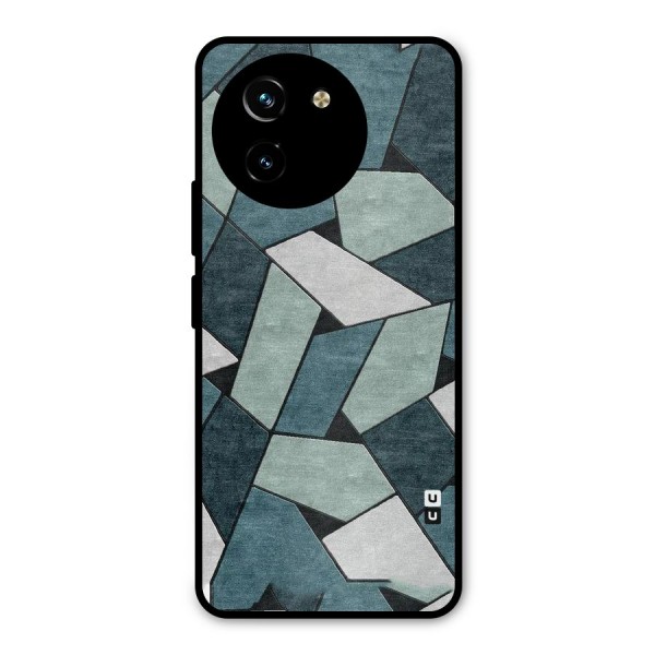 Concrete Green Abstract Metal Back Case for Vivo Y200i