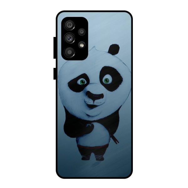 Confused Cute Panda Metal Back Case for Galaxy A73 5G