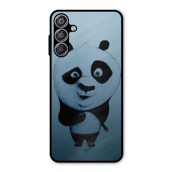 Confused Cute Panda Metal Back Case for Galaxy M15
