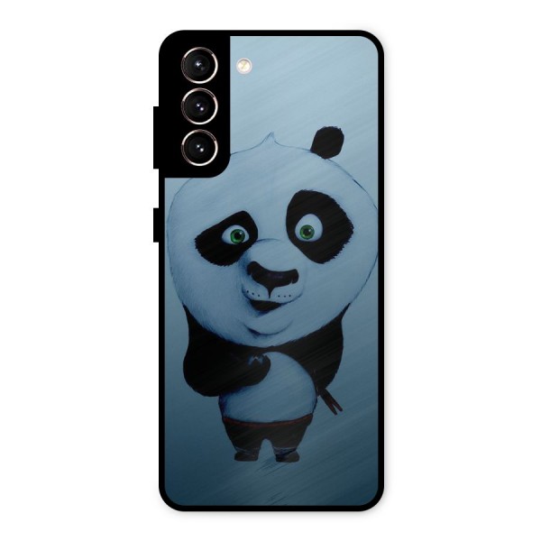 Confused Cute Panda Metal Back Case for Galaxy S21 5G