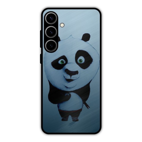 Confused Cute Panda Metal Back Case for Galaxy S24 Plus