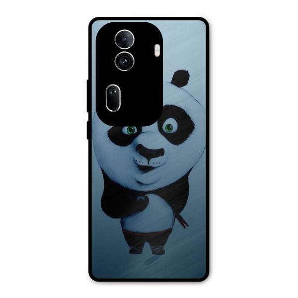 Confused Cute Panda Metal Back Case for Oppo Reno11 Pro 5G