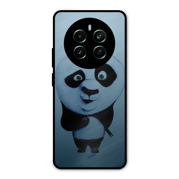 Confused Cute Panda Metal Back Case for Realme 12 Plus