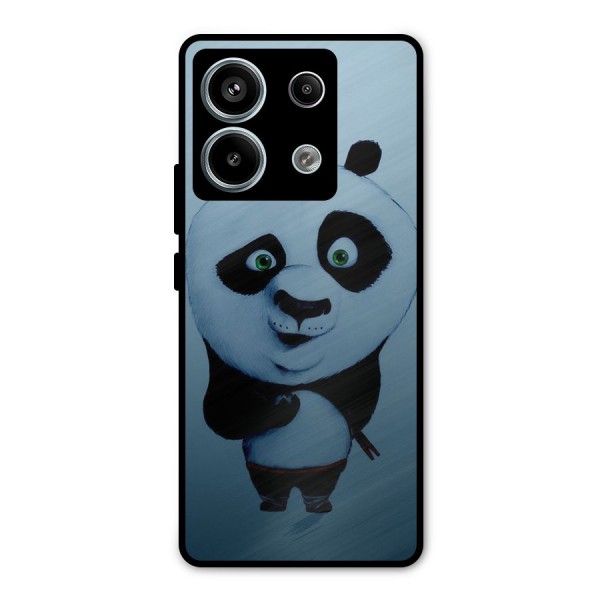 Confused Cute Panda Metal Back Case for Redmi Note 13 Pro 5G