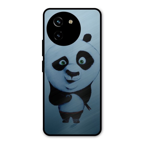 Confused Cute Panda Metal Back Case for Vivo Y200i