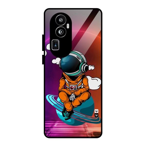 Cool Astraunaut Relaxing Glass Back Case for Oppo Reno10 Pro Plus