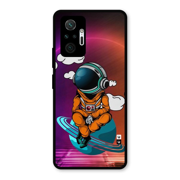 Cool Astraunaut Relaxing Metal Back Case for Redmi Note 10 Pro