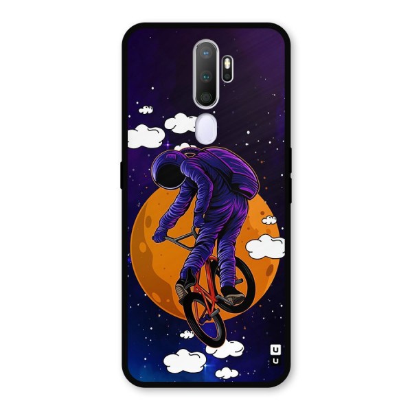 Cool Astro Cyclist Metal Back Case for Oppo A9 (2020)