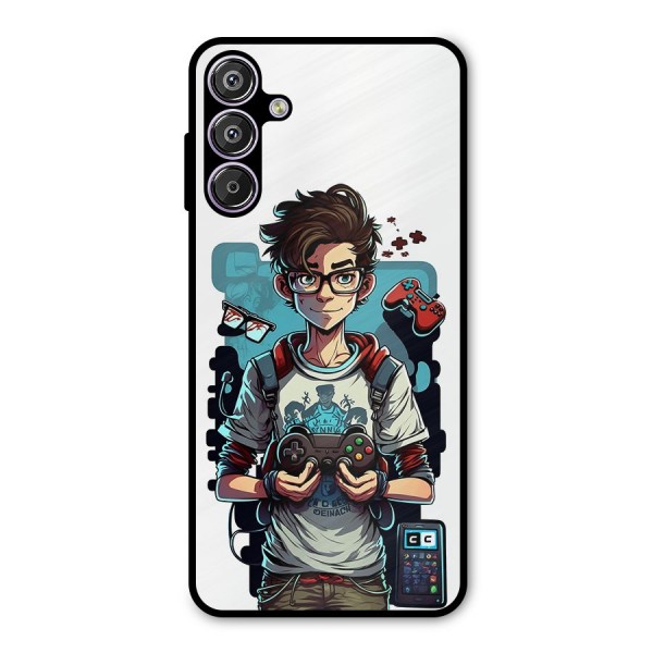 Cool Gamer Guy Metal Back Case for Galaxy F15