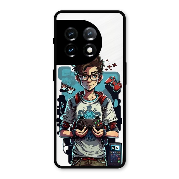 Cool Gamer Guy Metal Back Case for OnePlus 11