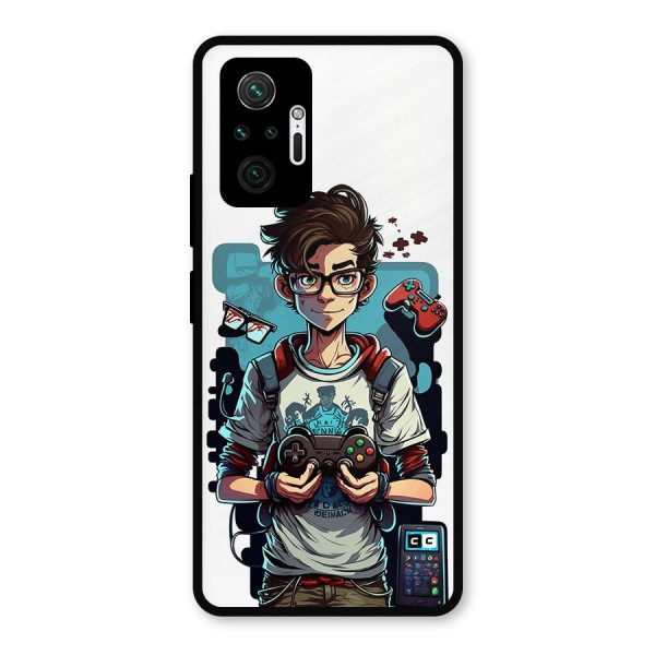 Cool Gamer Guy Metal Back Case for Redmi Note 10 Pro