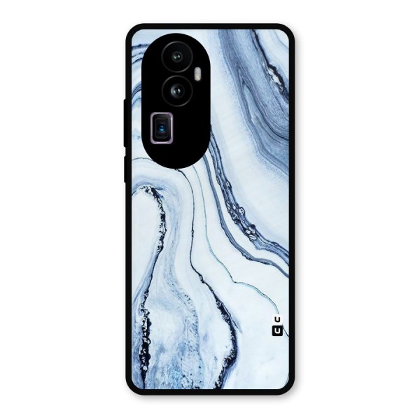 Cool Marble Art Metal Back Case for Oppo Reno10 Pro Plus