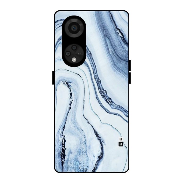 Cool Marble Art Metal Back Case for Reno8 T 5G