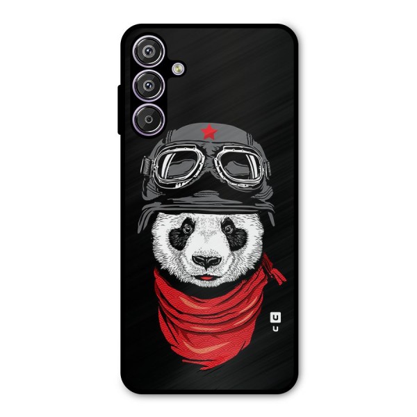 Cool Panda Soldier Art Metal Back Case for Galaxy F15
