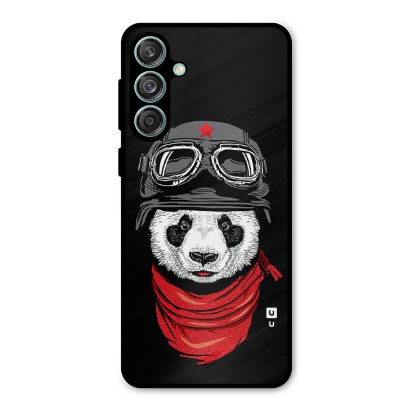Cool Panda Soldier Art Metal Back Case for Galaxy M55 5G