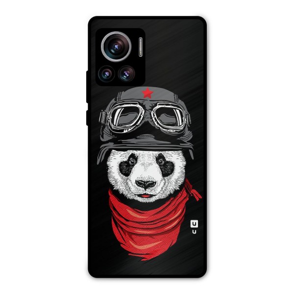 Cool Panda Soldier Art Metal Back Case for Motorola Edge 30 Ultra