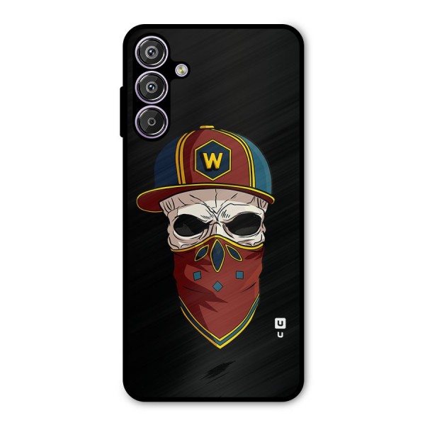Cool Skull Mask Cap Metal Back Case for Galaxy F15
