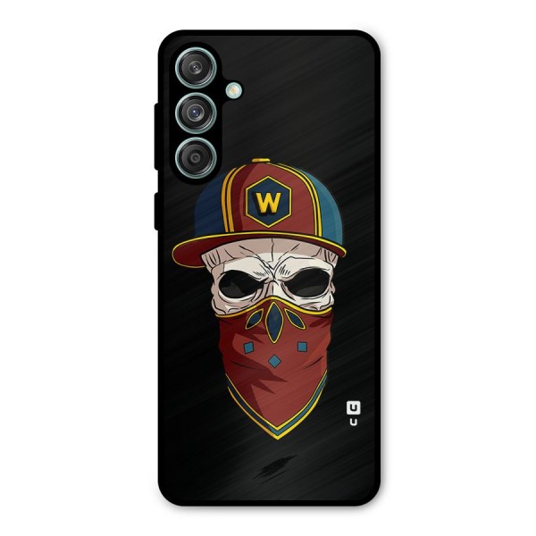 Cool Skull Mask Cap Metal Back Case for Galaxy M55 5G