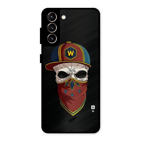 Cool Skull Mask Cap Metal Back Case for Galaxy S21 5G