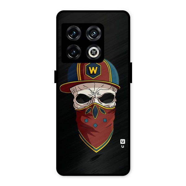 Cool Skull Mask Cap Metal Back Case for OnePlus 10 Pro 5G