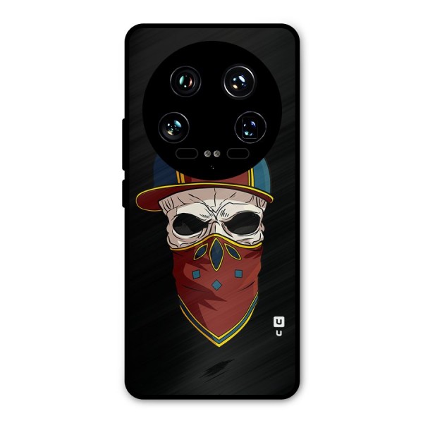 Cool Skull Mask Cap Metal Back Case for Xiaomi 14 Ultra