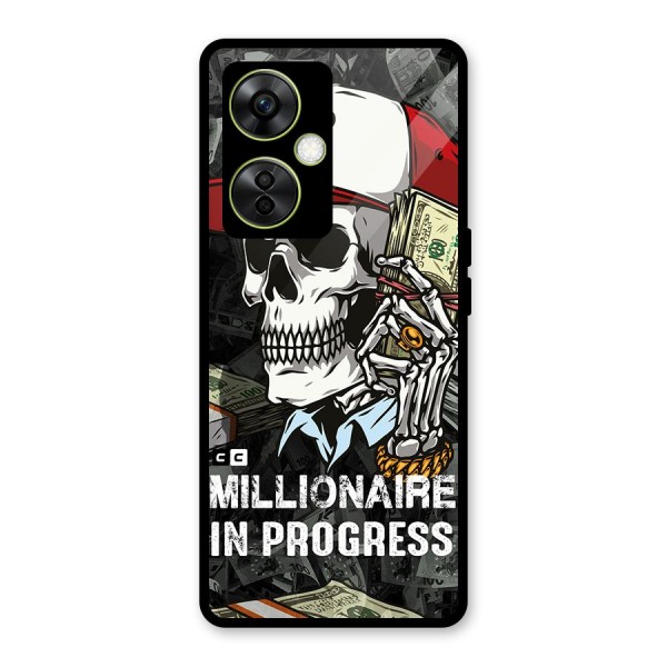 Cool Skull Millionaire In Progress Glass Back Case for OnePlus Nord CE 3 Lite