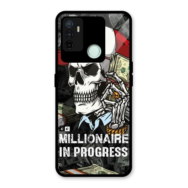 Cool Skull Millionaire In Progress Glass Back Case for Oppo A53