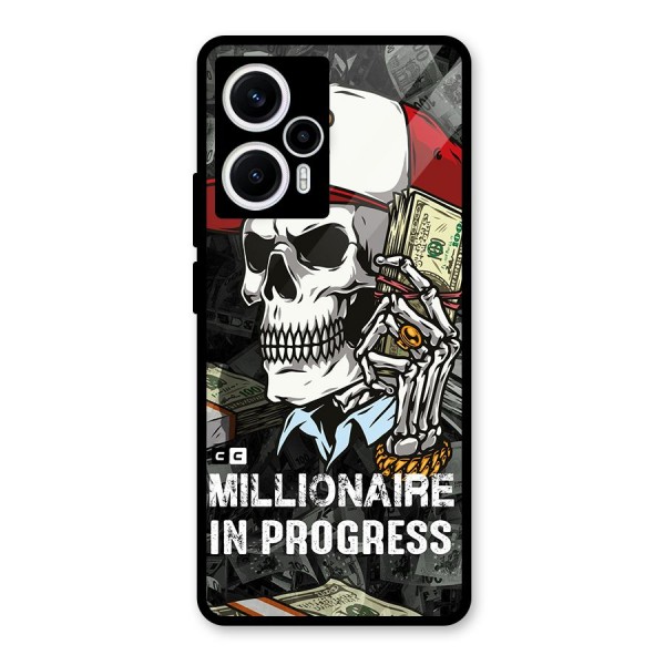 Cool Skull Millionaire In Progress Glass Back Case for Poco F5