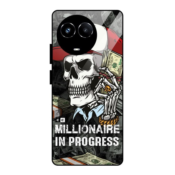 Cool Skull Millionaire In Progress Glass Back Case for Realme 11X