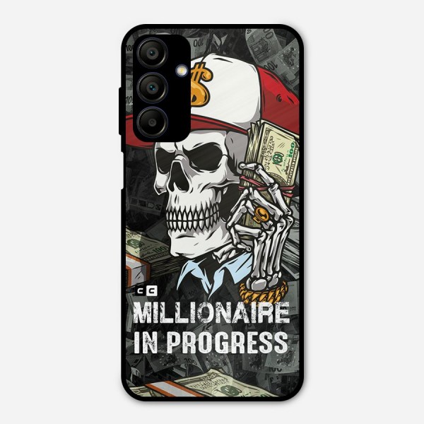 Cool Skull Millionaire In Progress Metal Back Case for Galaxy A15 5G