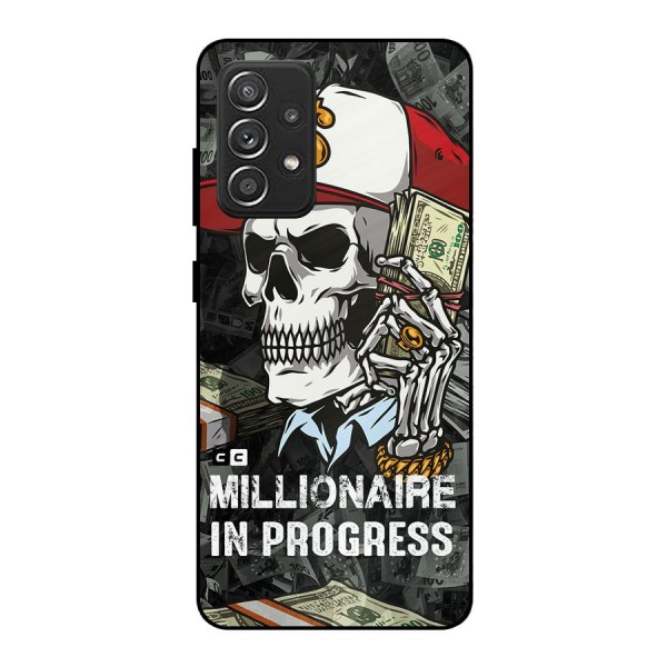 Cool Skull Millionaire In Progress Metal Back Case for Galaxy A52