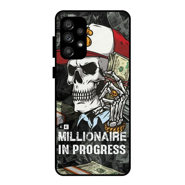 Cool Skull Millionaire In Progress Metal Back Case for Galaxy A73 5G
