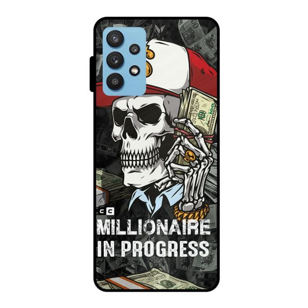 Cool Skull Millionaire In Progress Metal Back Case for Galaxy M32 5G