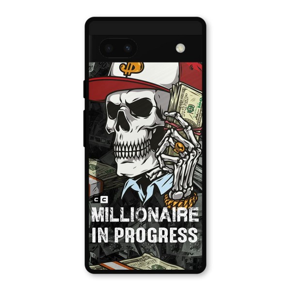 Cool Skull Millionaire In Progress Metal Back Case for Google Pixel 6a