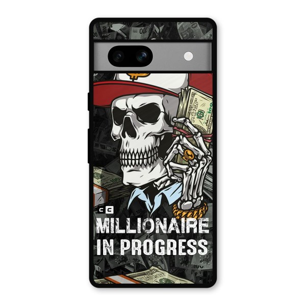 Cool Skull Millionaire In Progress Metal Back Case for Google Pixel 7a