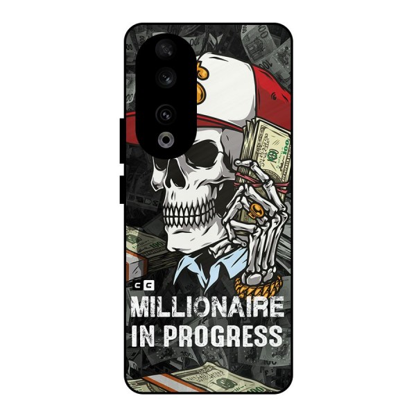 Cool Skull Millionaire In Progress Metal Back Case for Honor 90