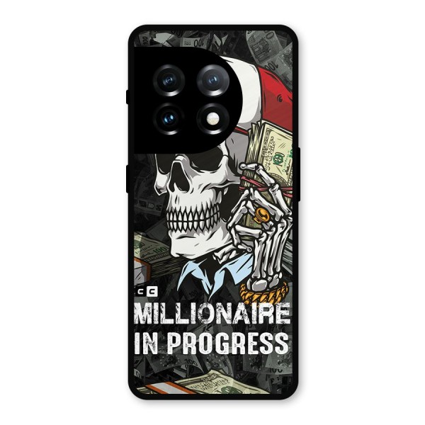 Cool Skull Millionaire In Progress Metal Back Case for OnePlus 11