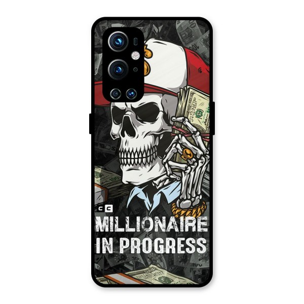 Cool Skull Millionaire In Progress Metal Back Case for OnePlus 9 Pro