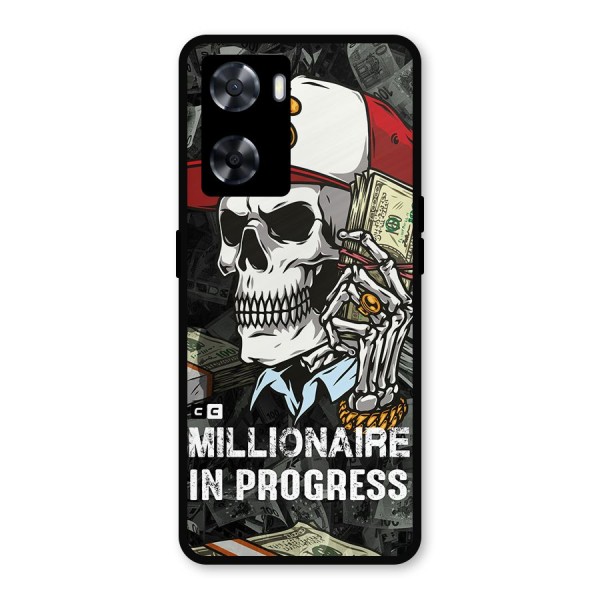 Cool Skull Millionaire In Progress Metal Back Case for Oppo A57 2022