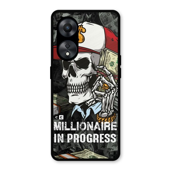 Cool Skull Millionaire In Progress Metal Back Case for Oppo A78
